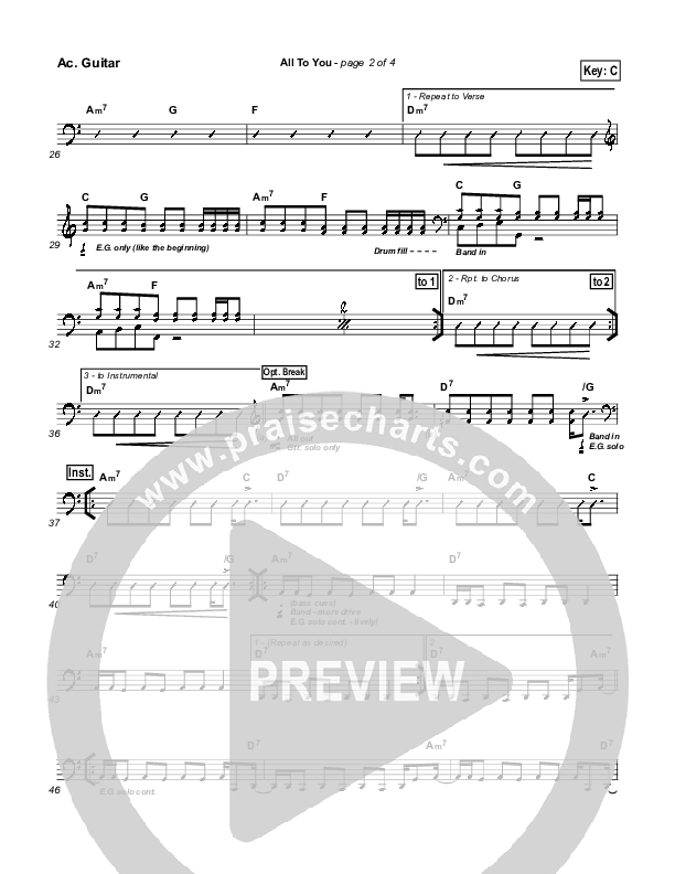 All To You Acoustic Guitar (Lincoln Brewster)