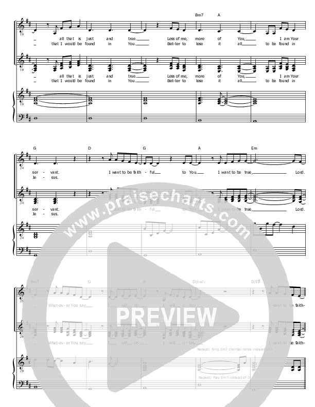 I Want To Be Faithful Lead & Piano ()