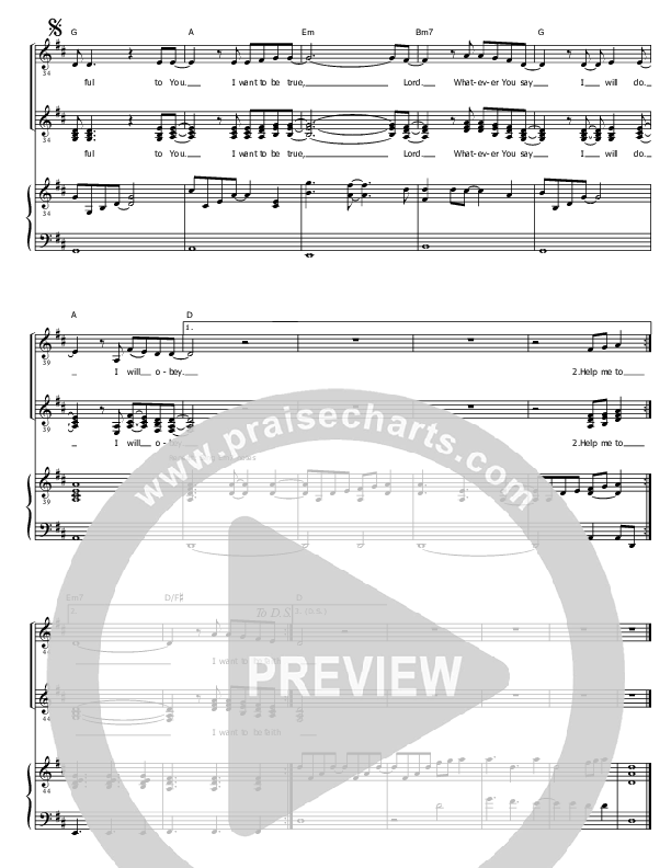 I Want To Be Faithful Lead & Piano ()