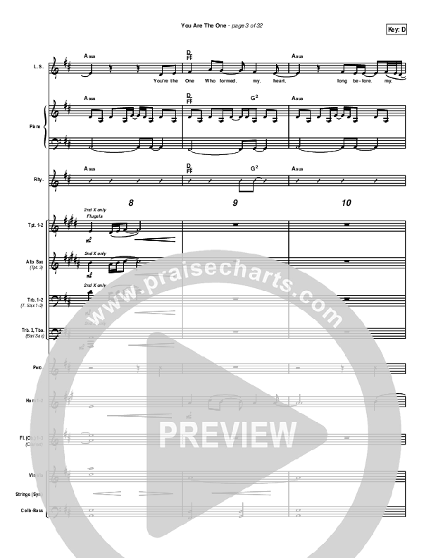 You Are the One Conductor's Score (Lincoln Brewster)