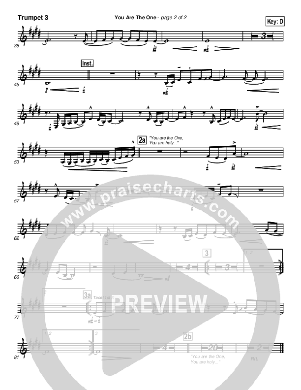 You Are the One Trumpet 3 (Lincoln Brewster)