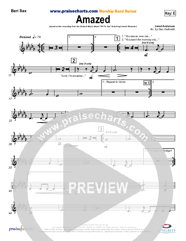 Amazed Bari Sax (Lincoln Brewster)