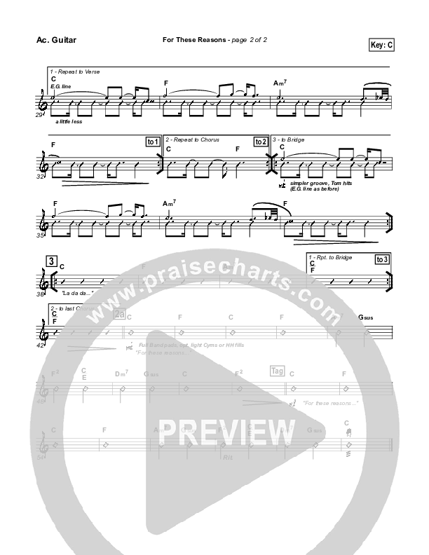 For These Reasons Acoustic Guitar (Lincoln Brewster)