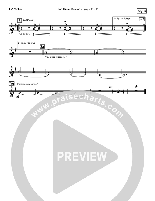 For These Reasons French Horn 1/2 (Lincoln Brewster)