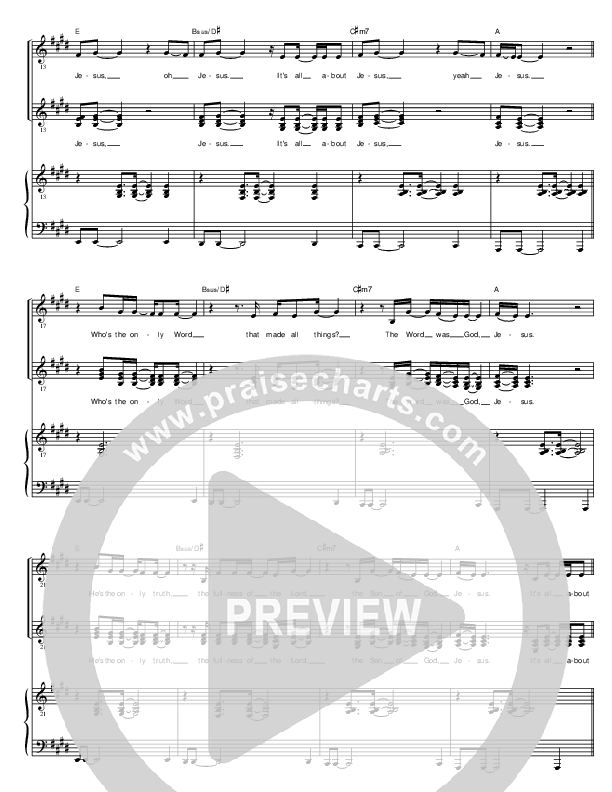 It's All About Jesus Piano/Vocal ()