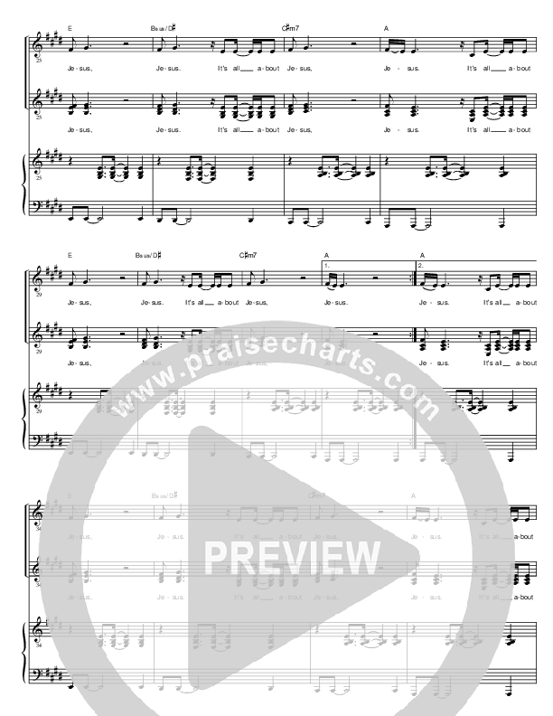 It's All About Jesus Piano/Vocal ()