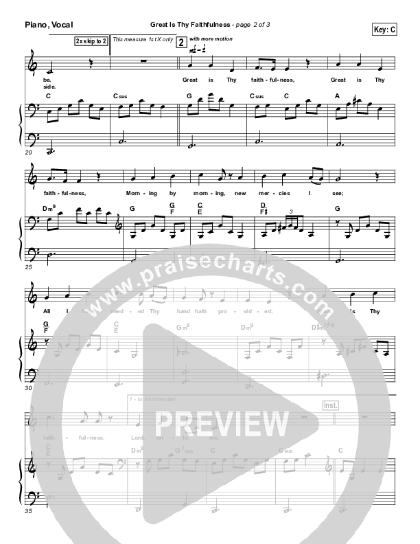 Great Is Thy Faithfulness Piano/Vocal (SATB) (Lincoln Brewster)