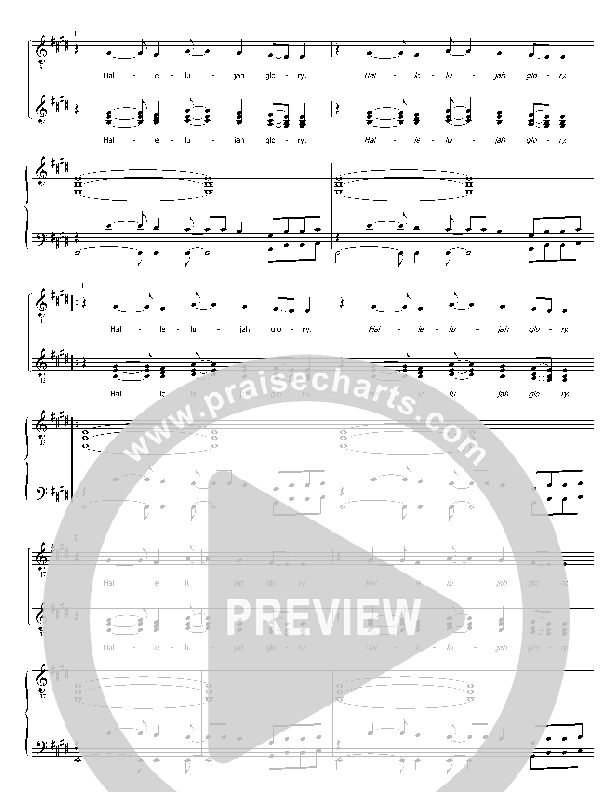 Hallelujah Glory Piano/Vocal ( / Vineyard Worship)