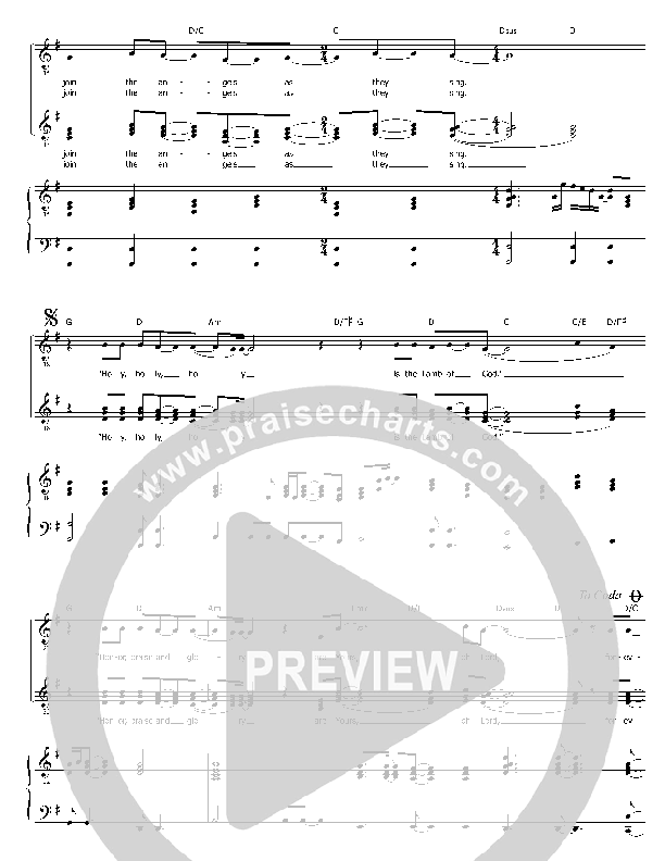 Holy Holy Holy Lead & Piano (Vineyard Worship)