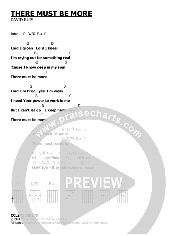 There Must Be More Chord Chart ()