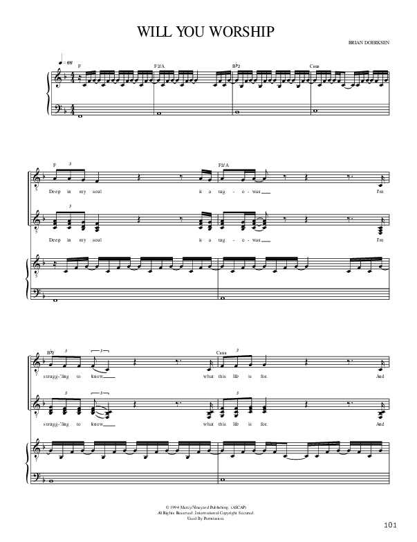 Will You Worship Lead & Piano ()