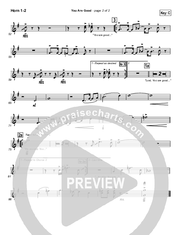 You Are Good Brass Pack (Lincoln Brewster)