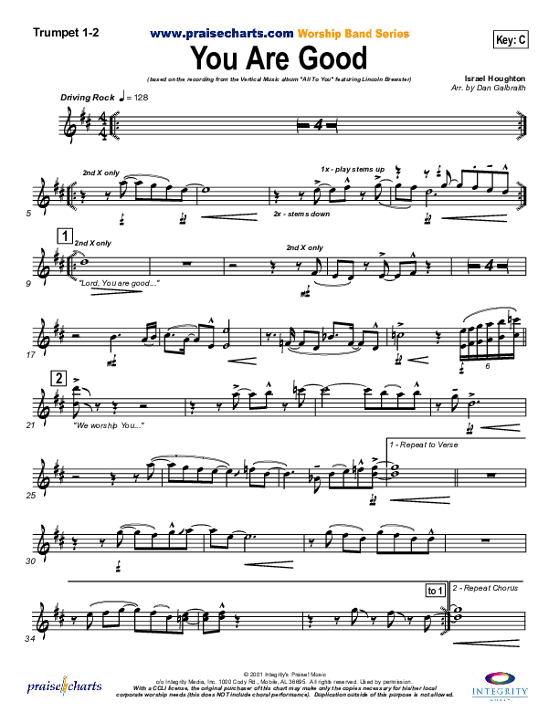 You Are Good Brass Pack (Lincoln Brewster)