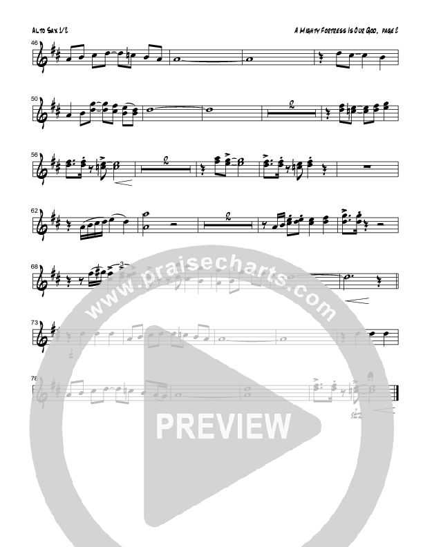 A Mighty Fortress Is Our God (Instrumental) Alto Sax 1/2 (Tom Payne)