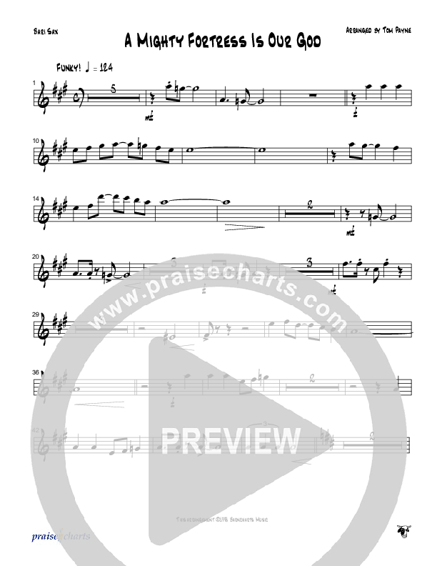 A Mighty Fortress Is Our God (Instrumental) Bari Sax (Tom Payne)