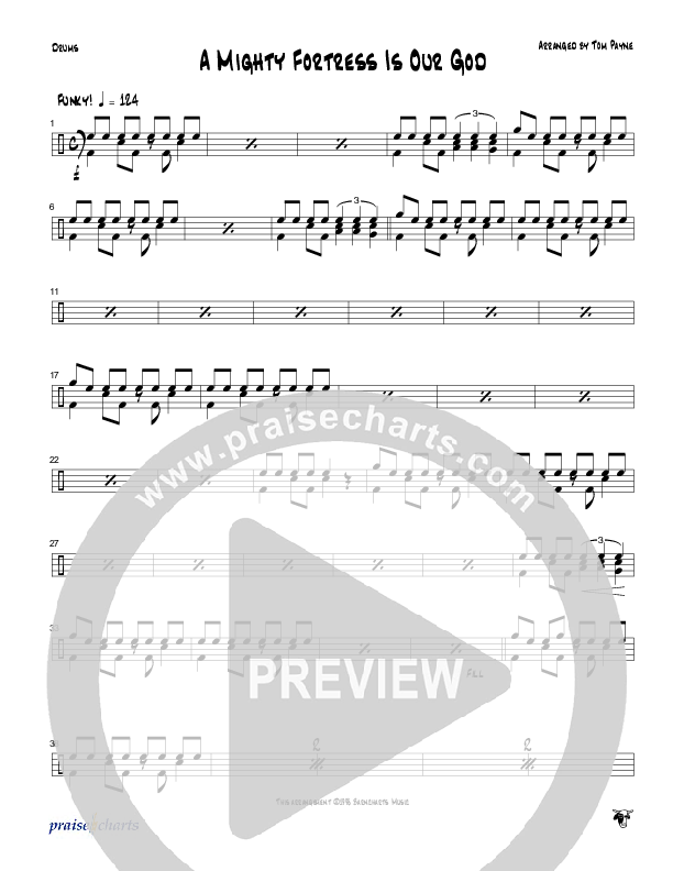 A Mighty Fortress Is Our God (Instrumental) Drum Set (Tom Payne)