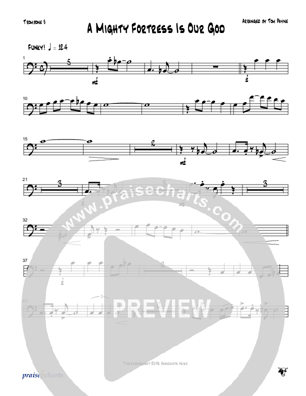 A Mighty Fortress Is Our God (Instrumental) Trombone 3 (Tom Payne)
