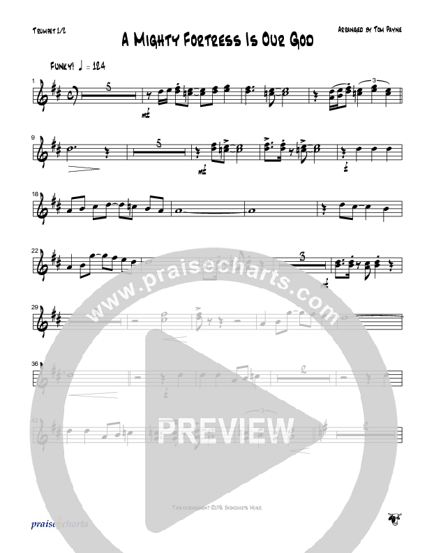 A Mighty Fortress Is Our God (Instrumental) Trumpet 1,2 (Tom Payne)