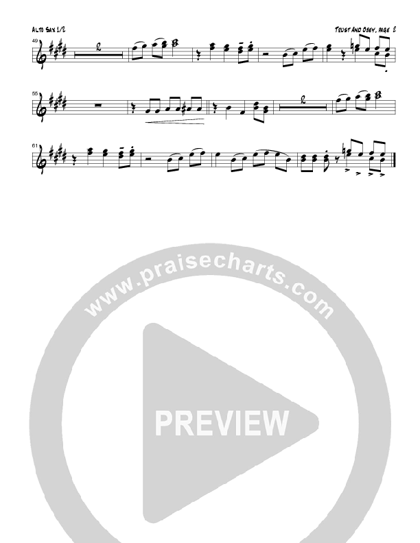 Trust And Obey Alto Sax 1/2 (Tom Payne)
