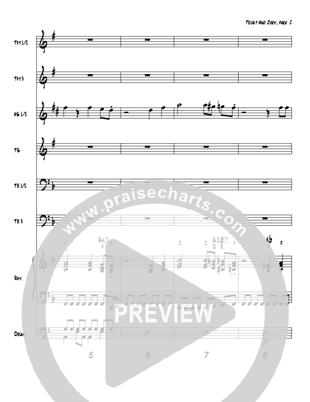 Trust And Obey Conductor's Score (Tom Payne)