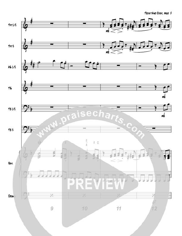 Trust And Obey Conductor's Score (Tom Payne)