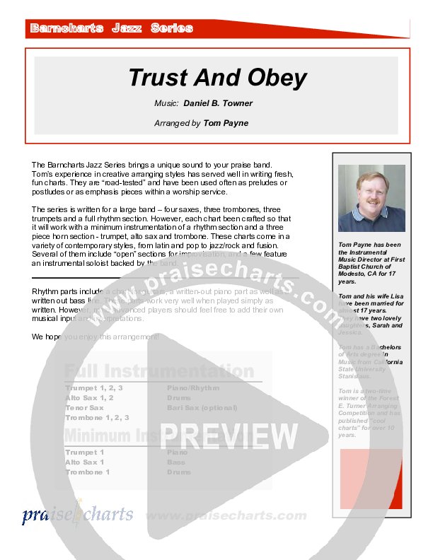 Trust And Obey Cover Sheet (Tom Payne)
