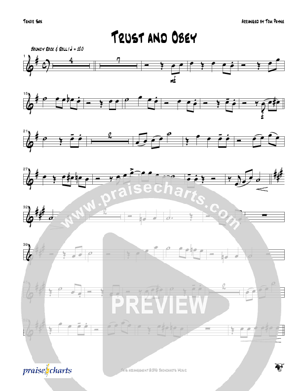 Trust And Obey Tenor Sax 2 (Tom Payne)