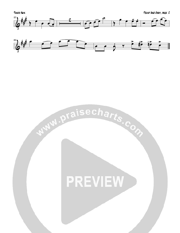 Trust And Obey Tenor Sax 2 (Tom Payne)
