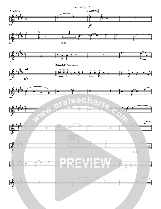 Risen Today Alto Sax (G3 Worship)