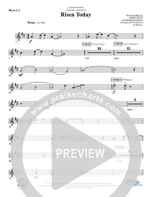 Risen Today French Horn 1/2 (G3 Worship)