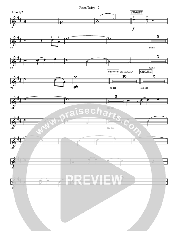 Risen Today French Horn 1/2 (G3 Worship)