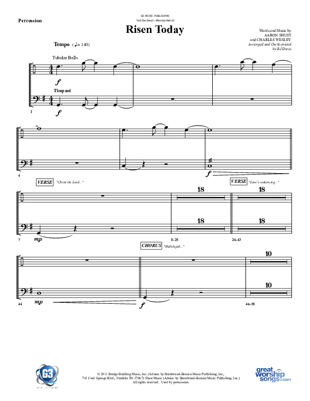 Risen Today Percussion (G3 Worship)