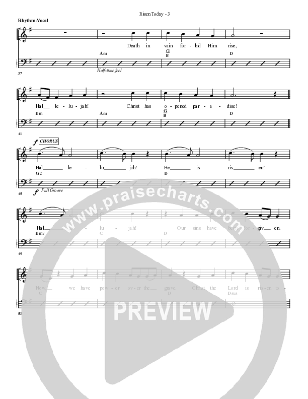 Risen Today Rhythm/Vocal (G3 Worship)