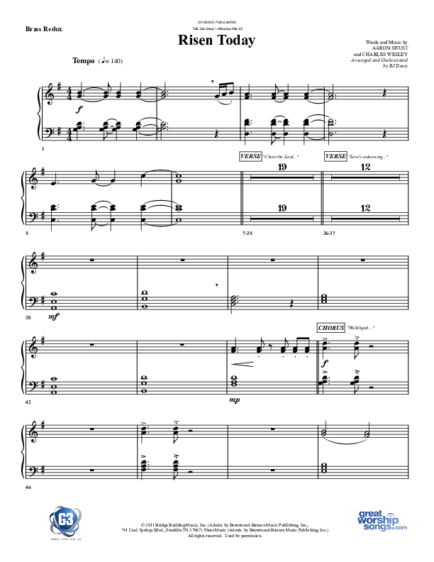 Risen Today Synth Brass (G3 Worship)