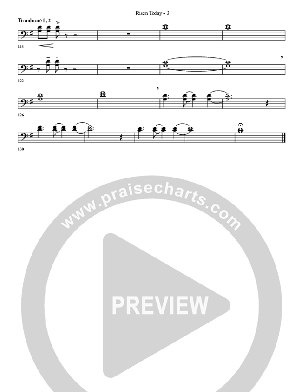 Risen Today Trombone 1/2 (G3 Worship)