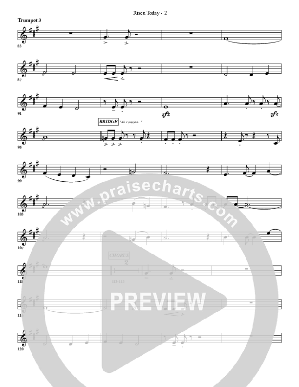 Risen Today Trumpet 3 (G3 Worship)
