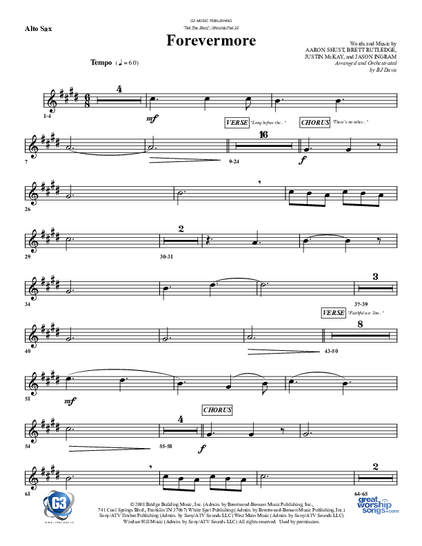 Forevermore Alto Sax (G3 Worship)