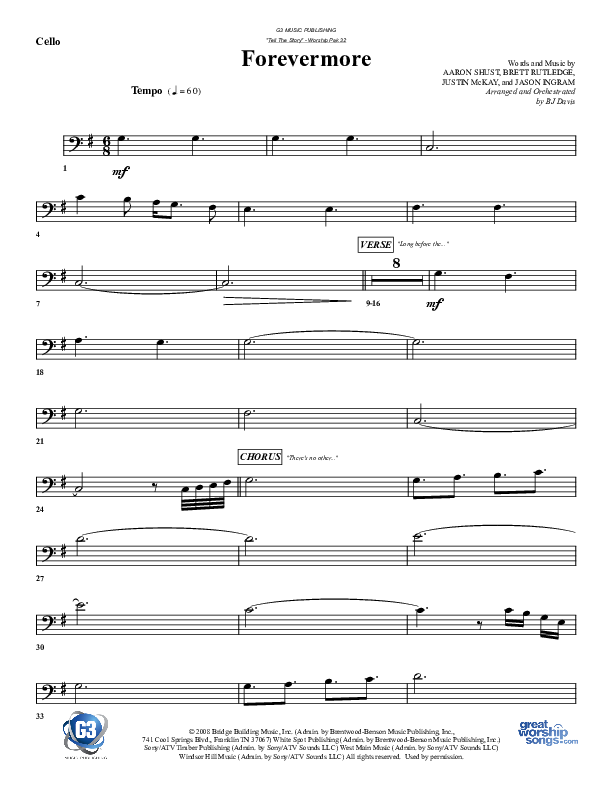 Forevermore Cello (G3 Worship)