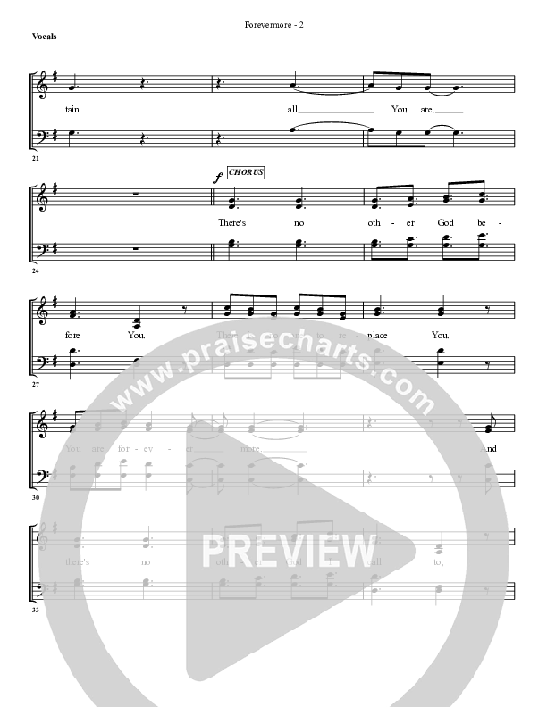 Forevermore Choir Sheet (G3 Worship)