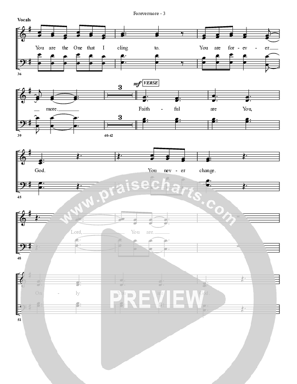 Forevermore Choir Sheet (G3 Worship)