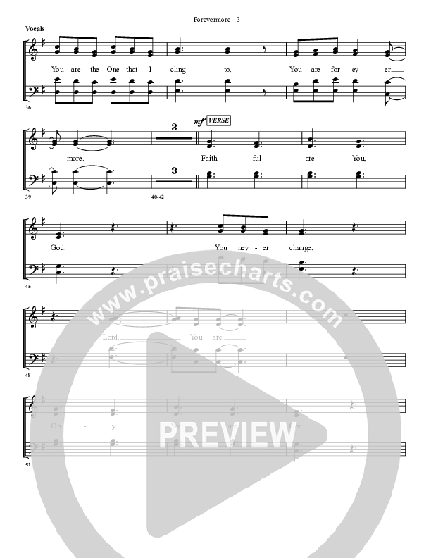Forevermore Choir Sheet (G3 Worship)