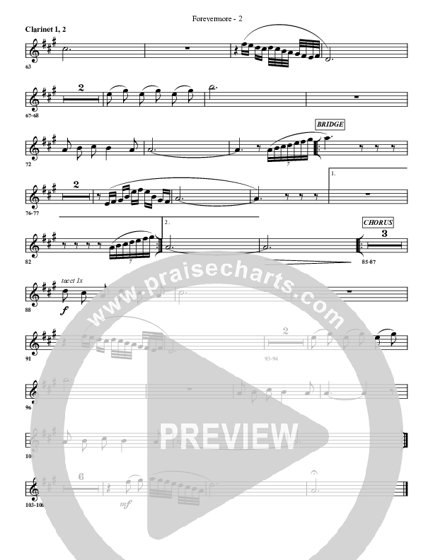 Forevermore Clarinet 1/2 (G3 Worship)