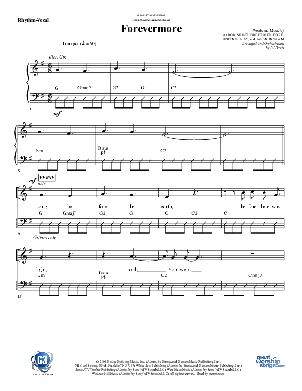 Forevermore Rhythm/Vocal (G3 Worship)
