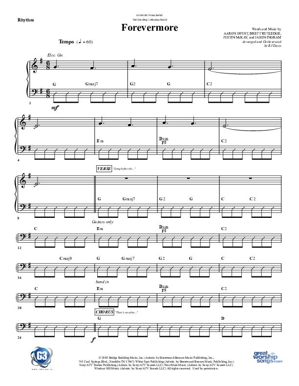 Forevermore Rhythm Chart (G3 Worship)