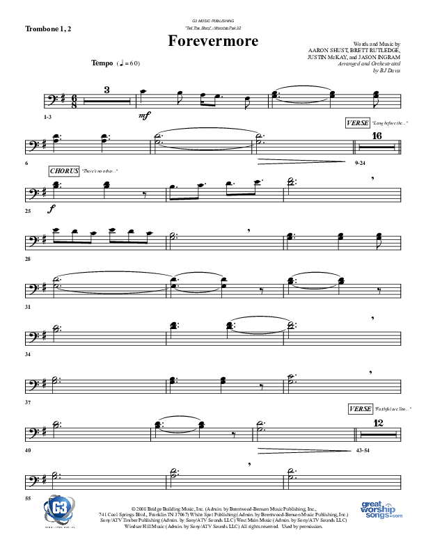 Forevermore Trombone 1/2 (G3 Worship)