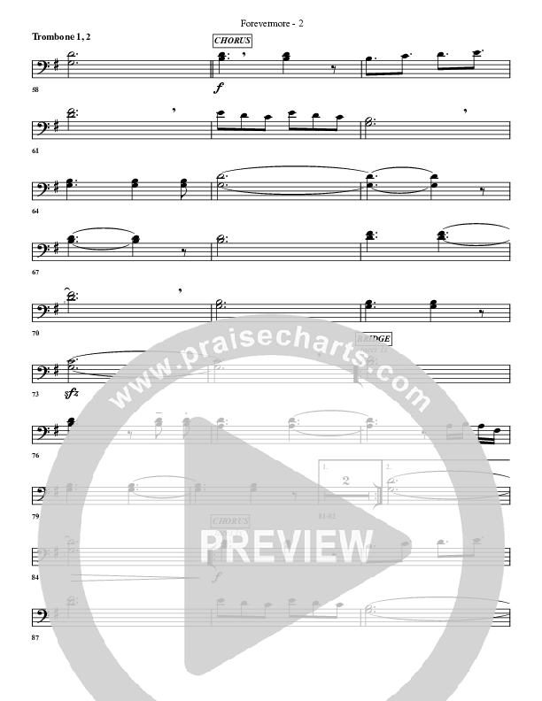 Forevermore Trombone 1/2 (G3 Worship)