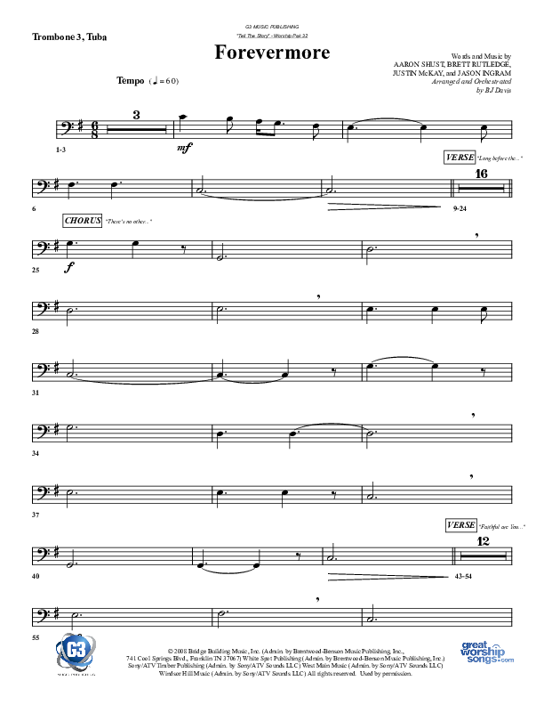 Forevermore Trombone 3/Tuba (G3 Worship)