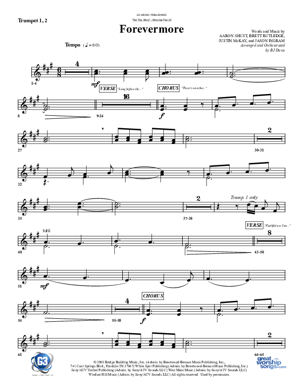 Forevermore Trumpet 1,2 (G3 Worship)