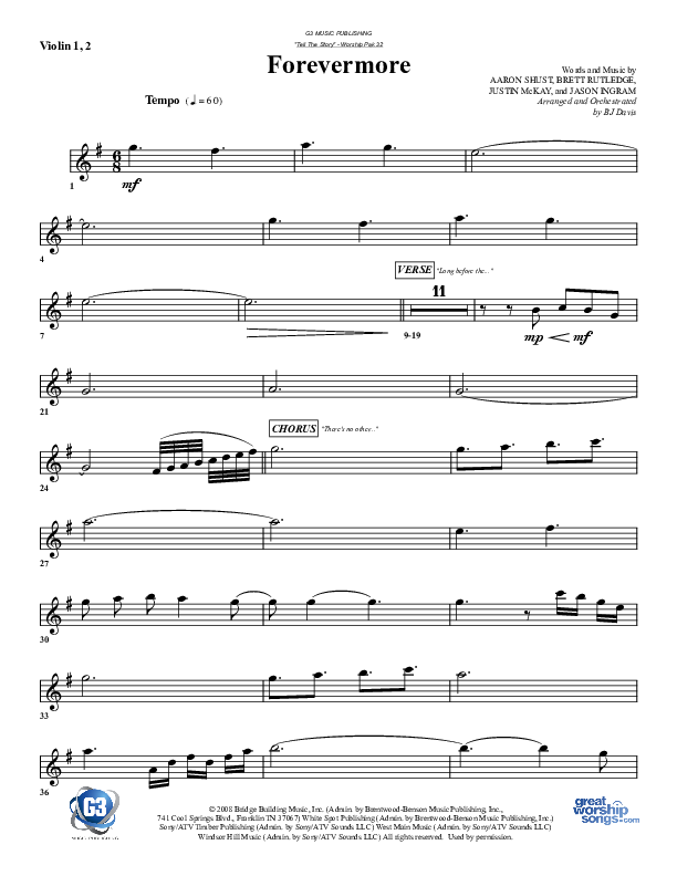 Forevermore Violin 1/2 (G3 Worship)