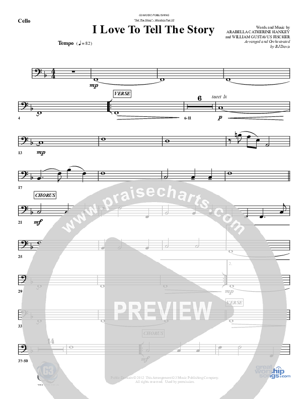 I Love To Tell The Story Cello (G3 Worship)